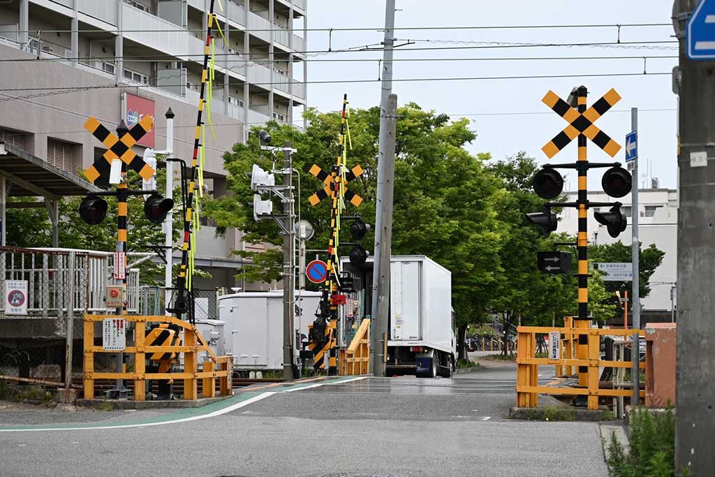 自転車 踏切